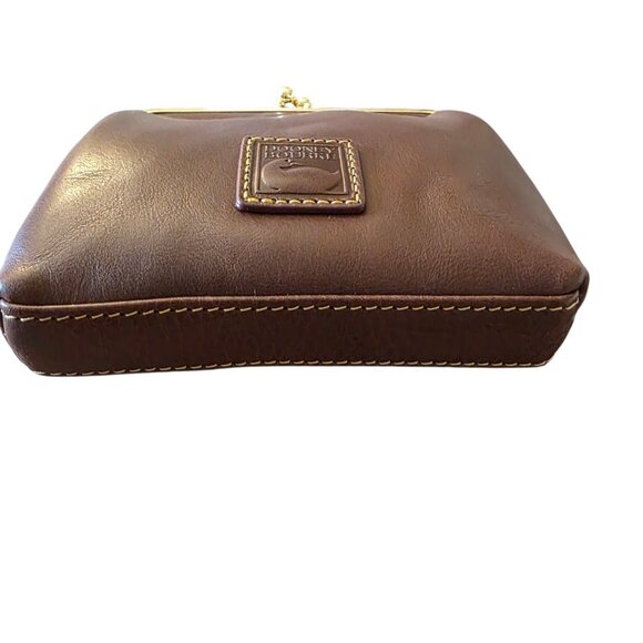 Dooney & Bourke Florentine Leather Kisslock Coin Purse Wallet Brown 9Y1407 NWT - Picture 10 of 16